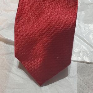 Red all silk David Donahue necktie